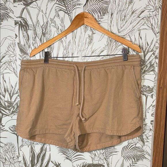 Abound XL Women's Sand Tan Drawstring Shorts - Picture 2 of 5